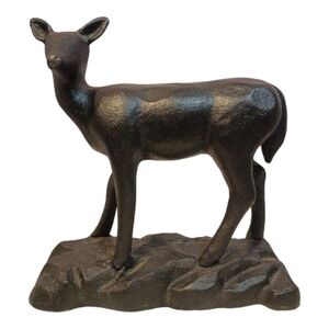 Black Matte Doe Sculpture